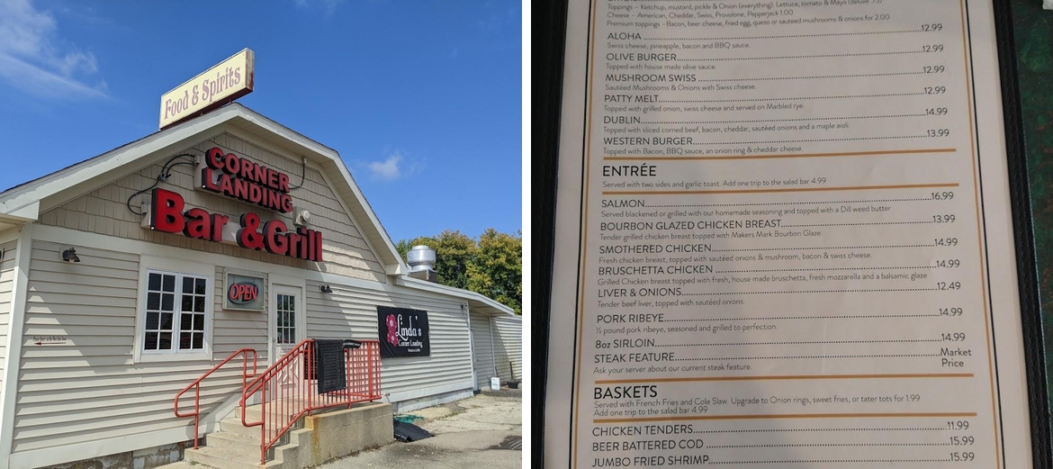 Corner Landing Menu