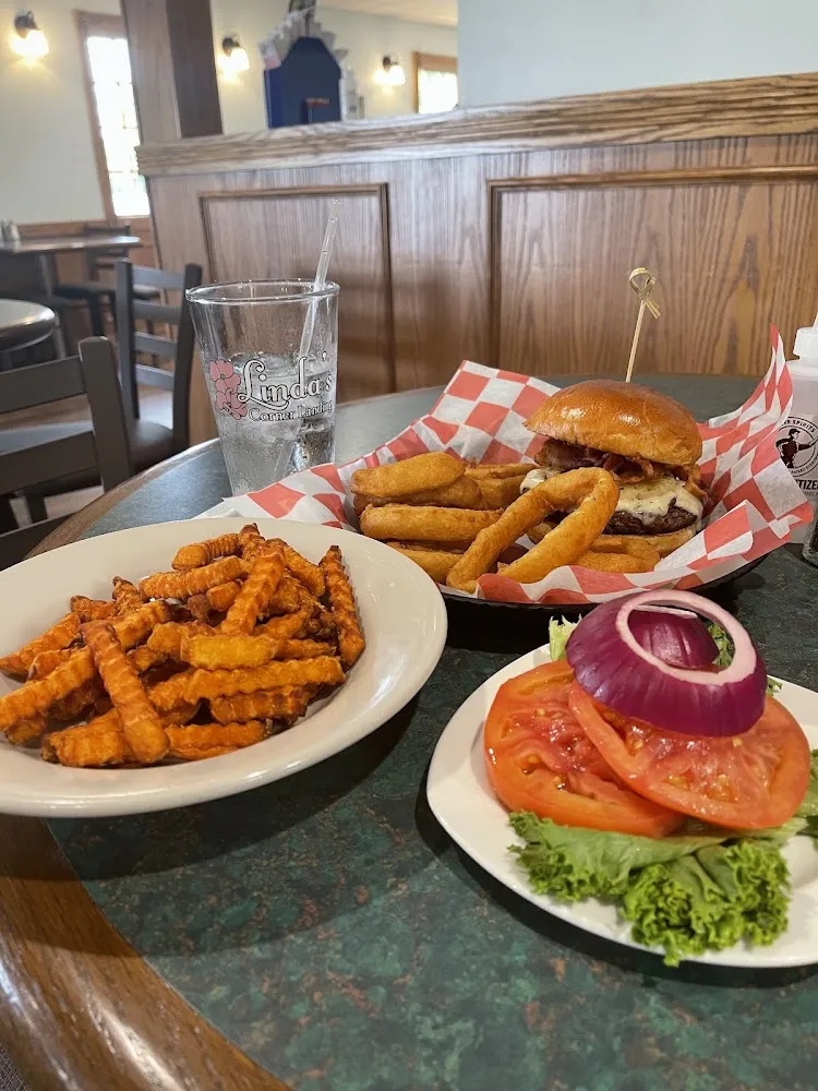 Aloha Burger Onion Rings and Sweet Potato Fries