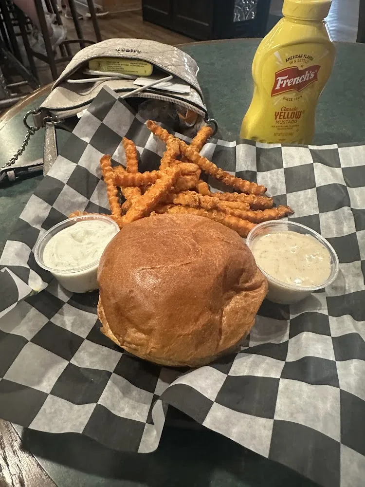 Veggie Burger and Sweet Potato Fries